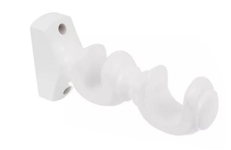 Imagem de Kit Suporte Duplo 19/28mm Branco Madeira ( Par )