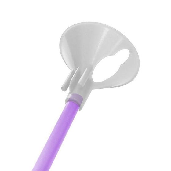 Imagem de Kit Suporte para Balão 33cm - Lilás Candy - 10 Unidades - Rizzo Embalagens