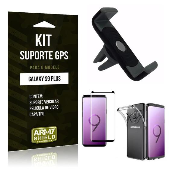 Imagem de Kit Suporte Veicular Galaxy S9 Plus Suporte+Película+Capa