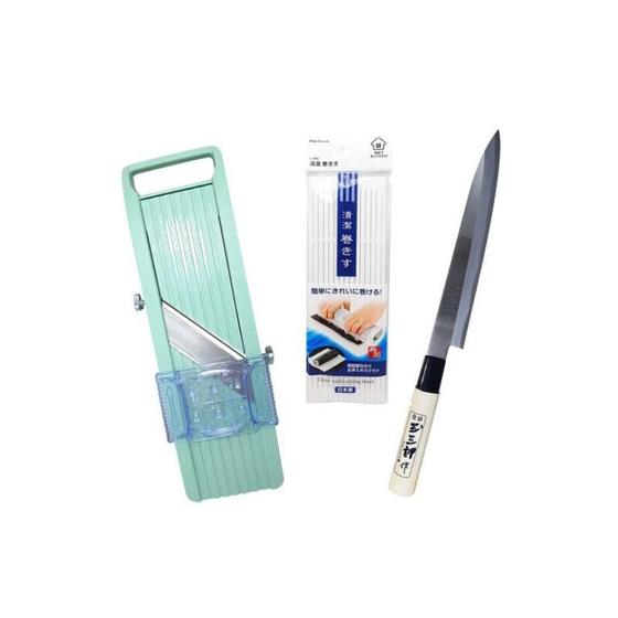 Imagem de Kit Sushiman Profissional Japão Faca Esteira Mandolin Japão