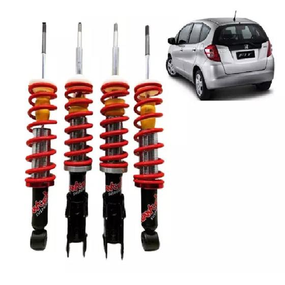 Imagem de Kit Suspensão Rosca Slim Confortavél Honda New Fit 09 A 14