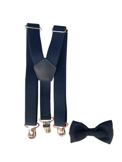Kit Suspensório E Gravata Borboleta Infantil Azul Marinho Menor preço em Kit Suspensório E Gravata Borboleta Infantil Azul Marinho