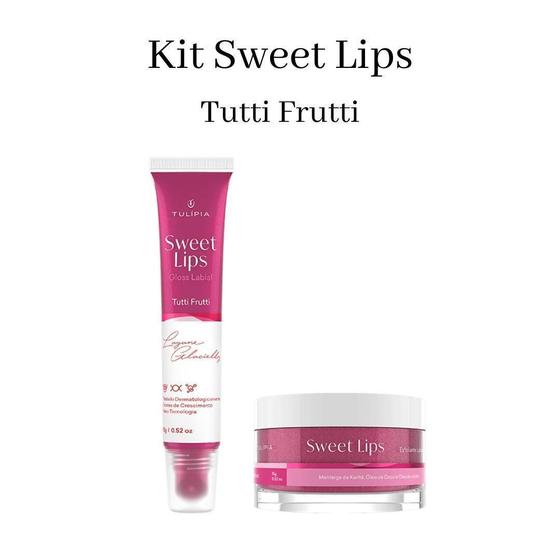 Imagem de Kit Sweet Lips Tutti Fruti Esfoliante + Gloss Labial Tulipia