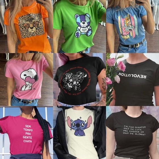 Imagem de Kit T-shirt Feminina Blusa Camisa Camiseta Cristão Evangélica
