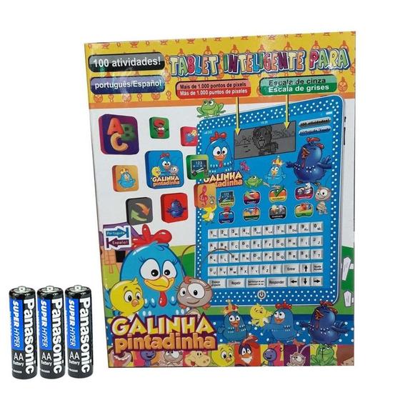 Imagem de Kit Tablet Infantil Galinha Pintadinha Educativo Ensina