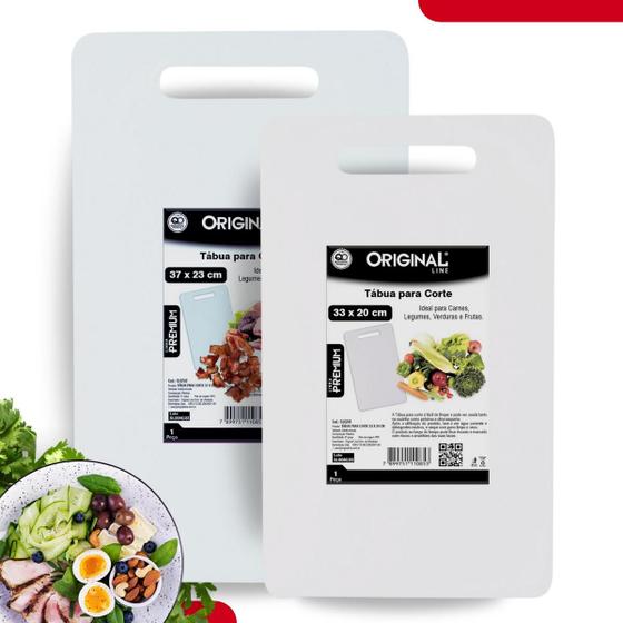 Kit Tabua de Corte para Carne Vegetais Churrasco Cozinha Original Line Tábua de Carne