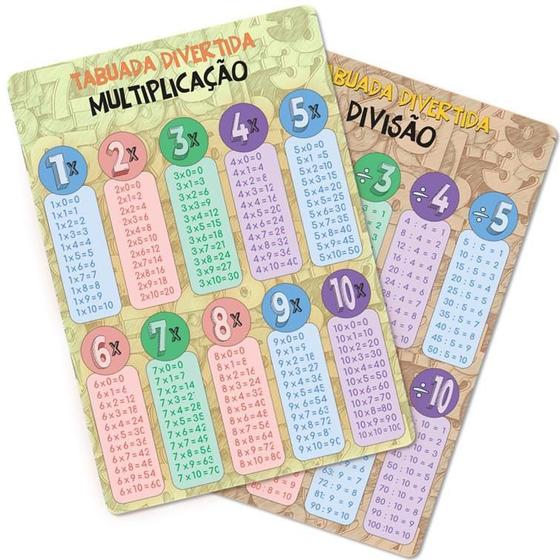 Kit Tabuada De Multiplicação E Divisão - Canequeiro Store - Brinquedos ...