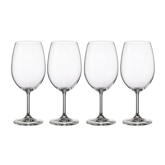 Imagem de Kit Taça de Cristallin Bordeaux 590ml com 4 unidades - Bohemia