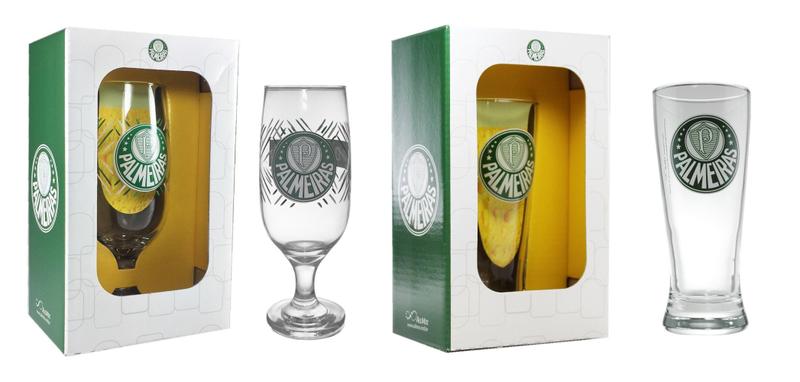 Imagem de Kit Taça  e Tulipa Cerveja Chopp Palmeiras Porco Licenciado