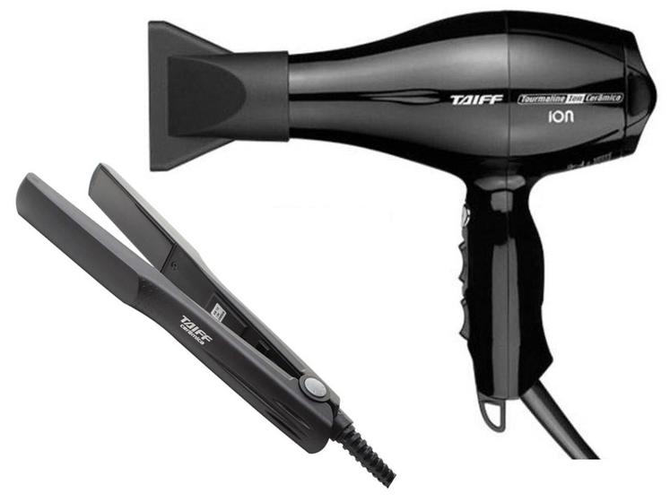 Imagem de KIT TAIFF - SECADOR PROFISSIONAL TOURMALINE 2000W 127V + PRANCHA CERAMIC 180ºC BV