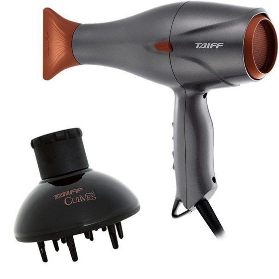 Imagem de Kit taiff - secador profissional vulcan íons v12 2500w 127v + difusor de ar curves