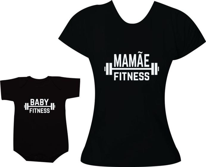 Imagem de Kit Tal Mãe Tal Filho(a) - Mamãe Fitness/Baby Fitness Escrito - Moricato