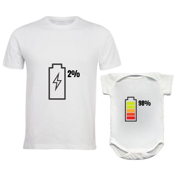 Imagem de Kit Tal Pai Tal Filho - Bateria - Camiseta + Body bebe