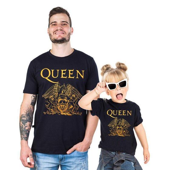 Kit Tal Pai Tal Filho Camisetas Queen Logo Gola c Elastano Bandalheira Kit Feminino Magazine Luiza