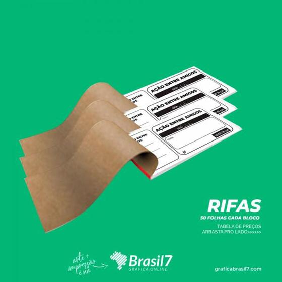 Imagem de Kit talão de rifa 20 blocos 50x1