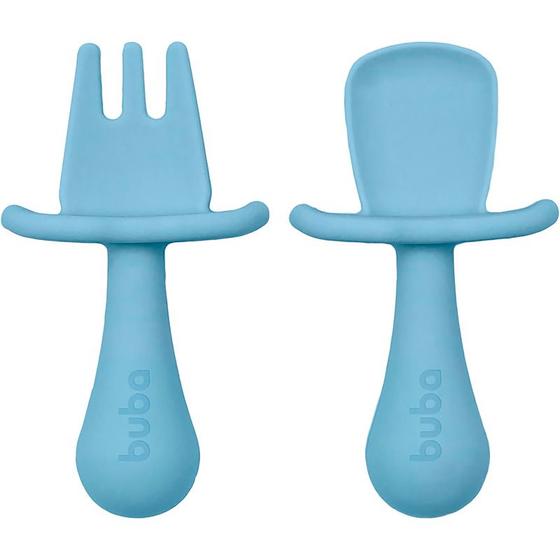 Imagem de Kit Talheres em Silicone Azul 15816 - Buba