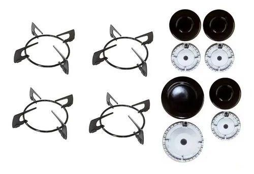 Kit Tampa + Bacia + Grelha Peças Cooktop Fogão Fischer 4 B Menor preço em Kit Tampa + Bacia + Grelha Peças Cooktop Fogão Fischer 4 B