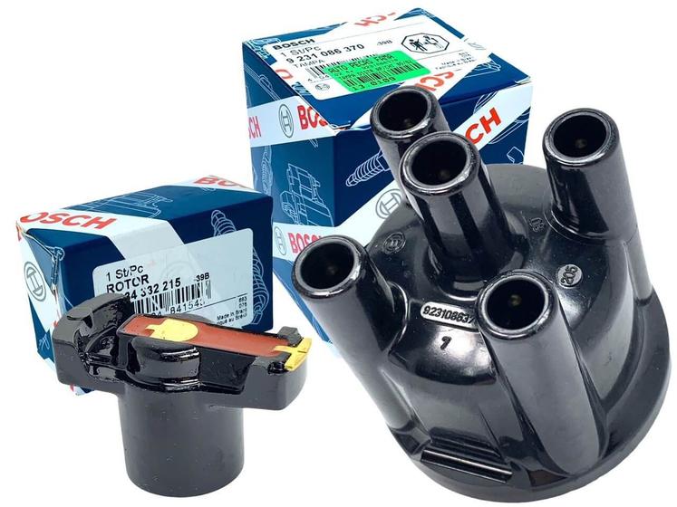 Imagem de Kit Tampa Com Rotor Distribuidor Volkswagen Ford Com Pino 1988 1989 1990 1991 1992 Bosch 370 + 215