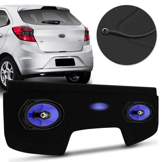 Kit Tampão Porta Malas Ford Ka 2014 a 2018 Carpete Preto Bagagito + Alto Falante Shutt 6x9" 140W RMS Menor preço em Kit Tampão Porta Malas Ford Ka 2014 a 2018 Carpete Preto Bagagito + Alto Falante Shutt 6x9" 140W RMS