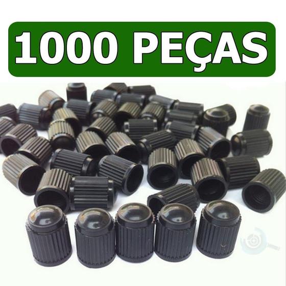 Imagem de Kit Tampinhas Plasticas Para Bico Pneu Moto Carro Bicicleta Pacote Com 1000 peças