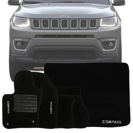 Imagem de Kit Tapete Carpete Confort Jeep Compass 2018 19 6 Peças Completo