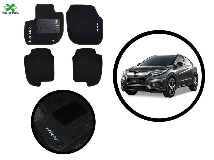 Imagem de Kit Tapete De Carpete Para Honda Hr-V 2015 E 2016 Preto