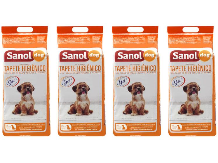 Kit Tapete Higiênico Sanol Dog 80x60cm Menor preço em Kit Tapete Higiênico Sanol Dog 80x60cm
