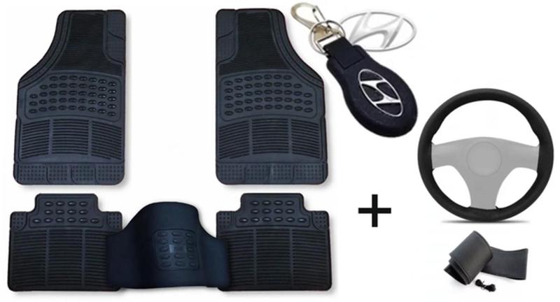 Kit Tapete Hyundai Creta 2019 + Capa de Volante + Chaveiro - Aero Print Imagem de Kit Tapete Hyundai Creta 2019 + Capa de Volante + Chaveiro