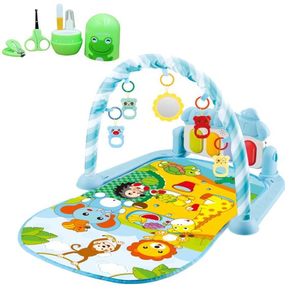 Imagem de Kit Tapete Infantil Ginásio Interativo Musical + Kit Higiene