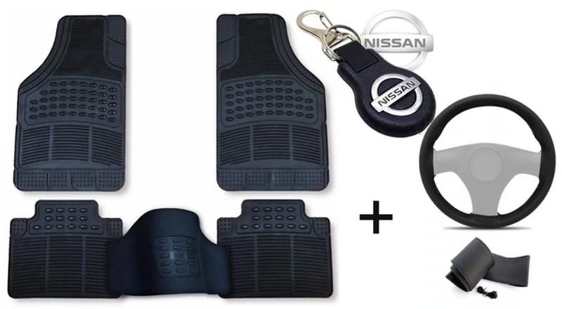 Imagem de Kit Tapete Nissan Frontier 2001 + Capa de Volante + Chaveiro