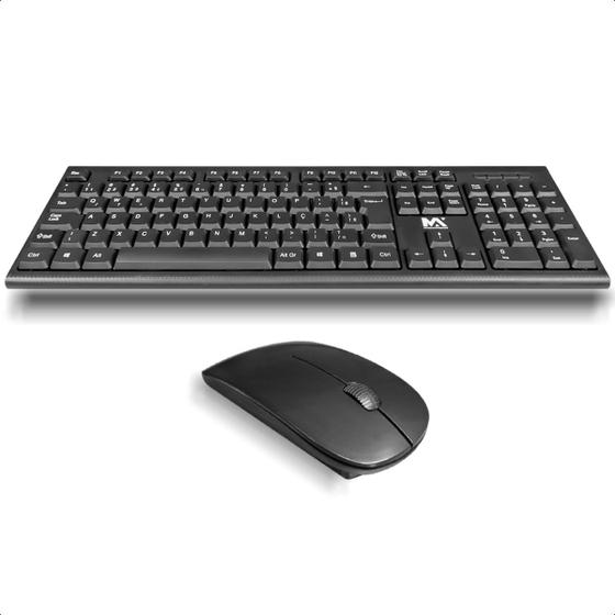 Imagem de Kit Teclado Com Fio Conexão Por Usb e Mouse Óptico Wireless