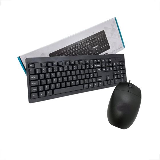 Imagem de KIT Teclado com fio USB + Mouse Óptico com fio