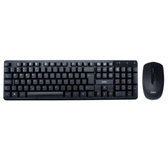 Imagem de Kit Teclado com Mouse sem Fio OEX TM408 Preto