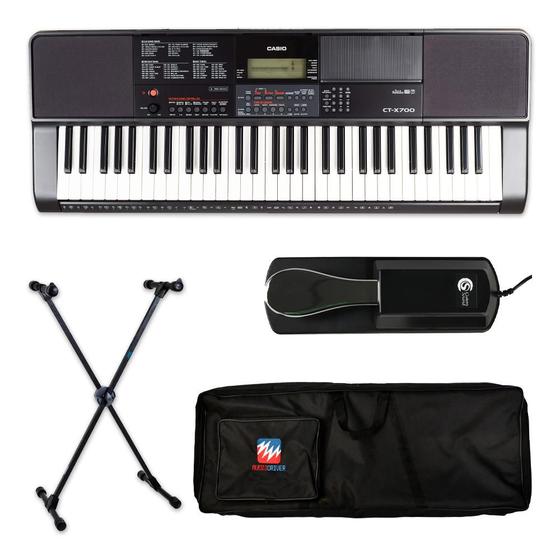 Imagem de KIT Teclado CT-X700 + Capa Luxo + Pedal Sustain + Suporte