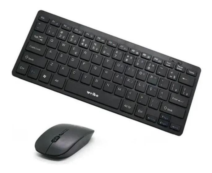 Kit Teclado E Mouse 2.4ghz Wireless 8068 S/ Fio Slim Compact - Weibo Menor preço em Kit Teclado E Mouse 2.4ghz Wireless 8068 S/ Fio Slim Compact - Weibo