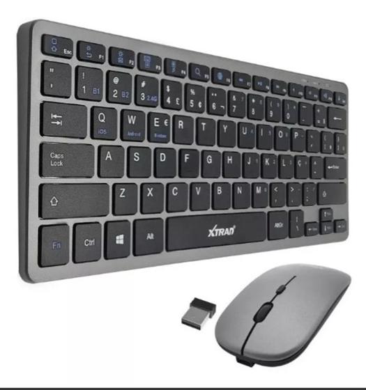 Imagem de Kit Teclado e Mouse Bluethooth  Recarregável Wireless
