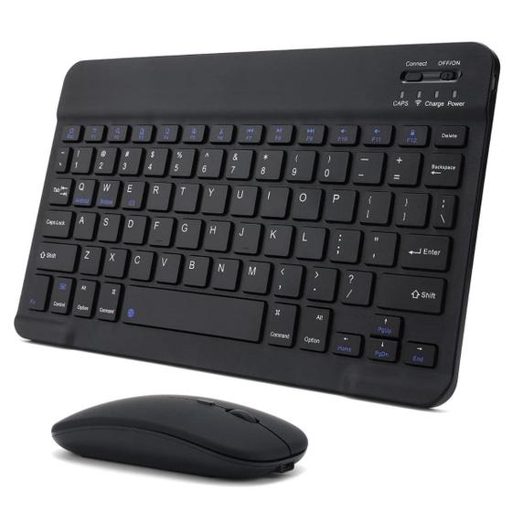 Imagem de Kit Teclado e Mouse Bluetooth - ABNT1 - HD10 2021 (Preto)