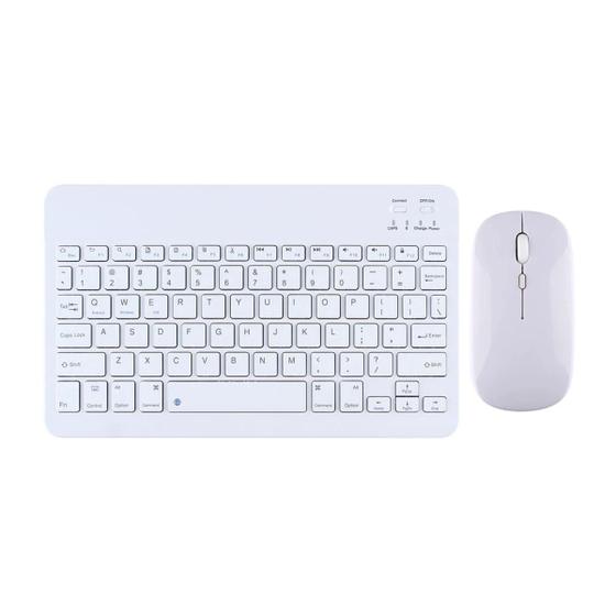 Imagem de Kit Teclado e Mouse Bluetooth Compacto para iPad Tablet PC