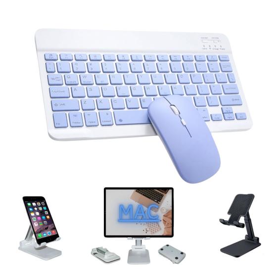 Imagem de Kit Teclado e Mouse BT Para Galaxy Tablet + Suporte