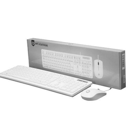 Imagem de Kit Teclado E Mouse C/ Fio Brazilpc Bpc-8269/300 Usb Branco