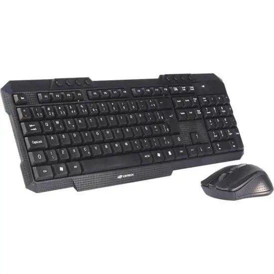 Imagem de Kit Teclado e Mouse C3tech K-w10 Sem Fio Preto