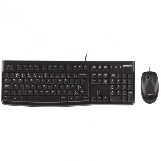 Imagem de Kit Teclado e Mouse Com Fio Logitech MK120 USB Sensor Óptico