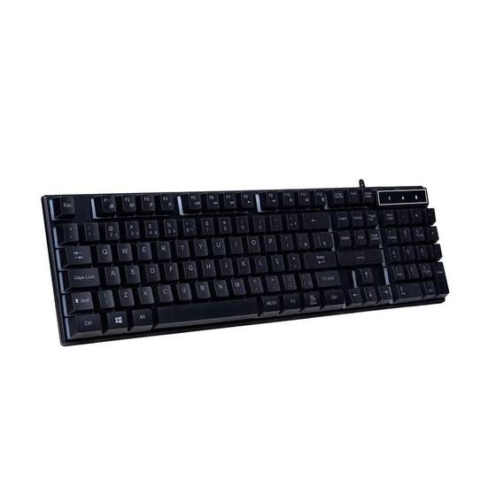 Imagem de Kit Teclado e Mouse Gamer Dazz Shadowstrike Teclado Membrana USB 2.0 Rainbow