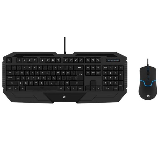 Kit Teclado e Mouse Usb Óptico Led 1600 Dpis Gamer Gk1000 Hp