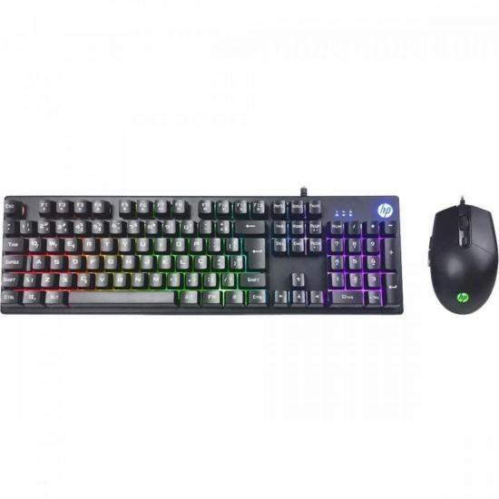 Imagem de Kit Teclado e Mouse Gamer HP KM300 USB Preto