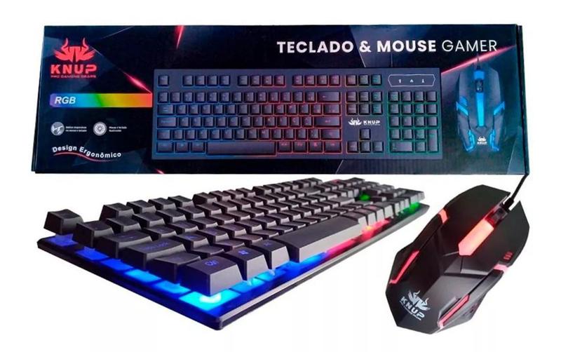 Imagem de Kit Teclado E Mouse Gamer Knup Kp-Te115