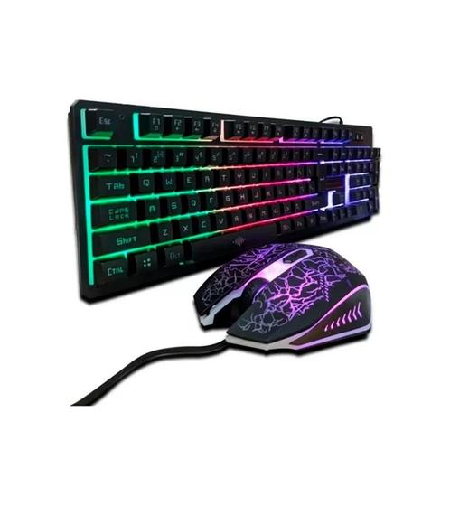 Imagem de Kit Teclado E Mouse Gamer Preto Led Rgb Gaming Hp