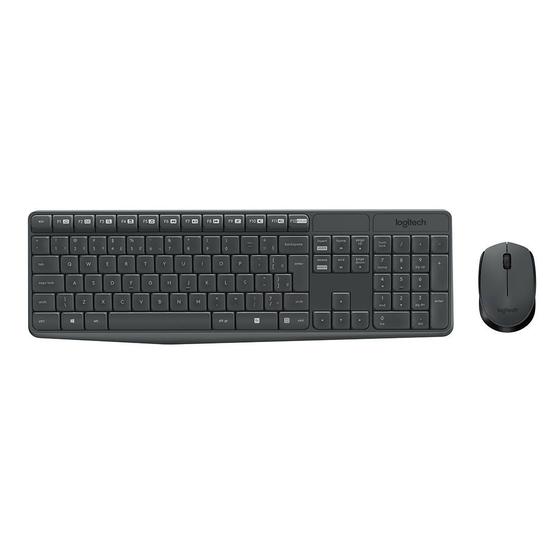 Imagem de Kit Teclado e Mouse Logitech MK235 Preto s/fio 920-007903-C