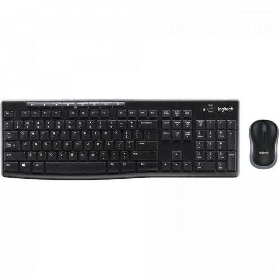 Imagem de Kit Teclado e Mouse Logitech MK270 Sem Fio Preto