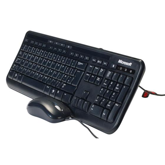 Kit Teclado e Mouse Microsoft Desktop 600 USB Preto Menor preço em Kit Teclado e Mouse Microsoft Desktop 600 USB Preto